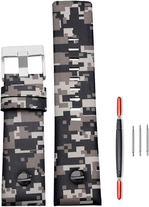 Diesel Watch Band 28mmQuick Replacement Camouflage Leather Watch Bands