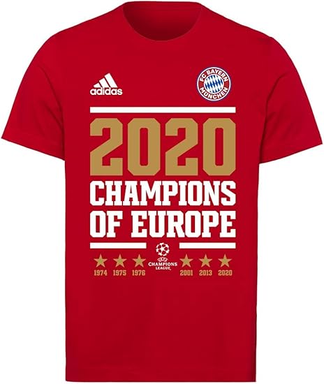 Fc Bayern Munchen T Shirt Champions Of Europe 2020 Red Xxl Amazon Co Uk Clothing