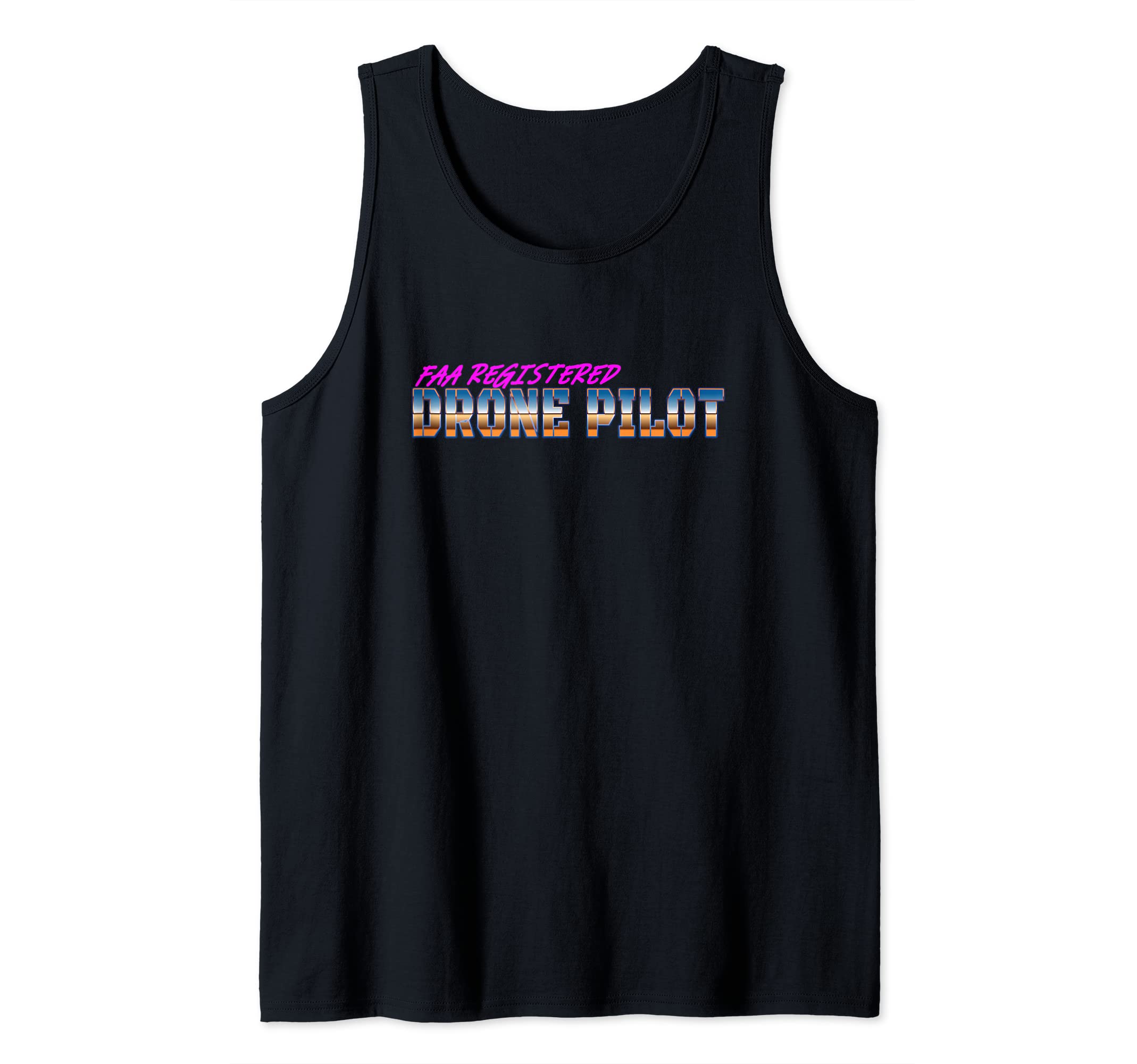 RETRO FAA Licensed Part 107 UAV Quadcopter Drone Pilot Tank Top