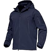 MAGCOMSEN Men's Jacket Tactical Performance Waterproof Softshell Jackets Fleece Lined Ski Snow Winter Windbreaker
