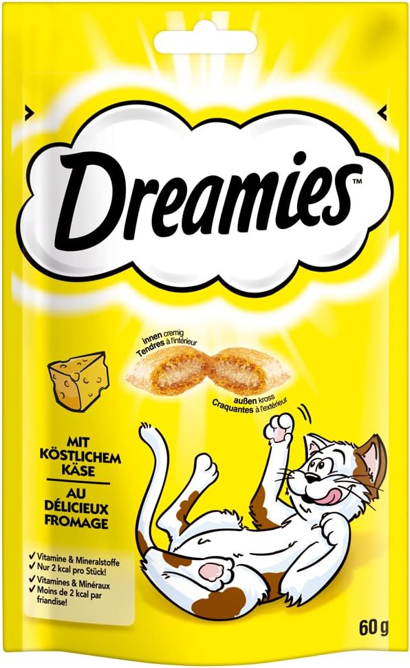 Dreamies Treats Cats Crave with Cheese, 60g Amazon.co.uk Pet Supplies