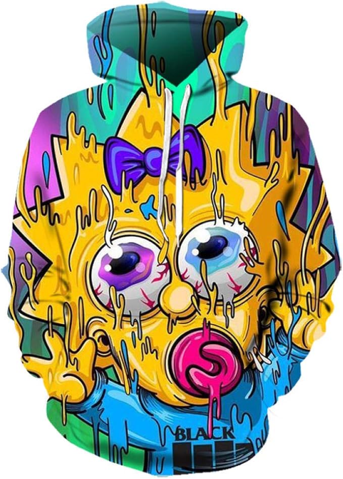 Simpsons Hoodies Streetwear The Simpson Pullover Sudadera Hombre Moda