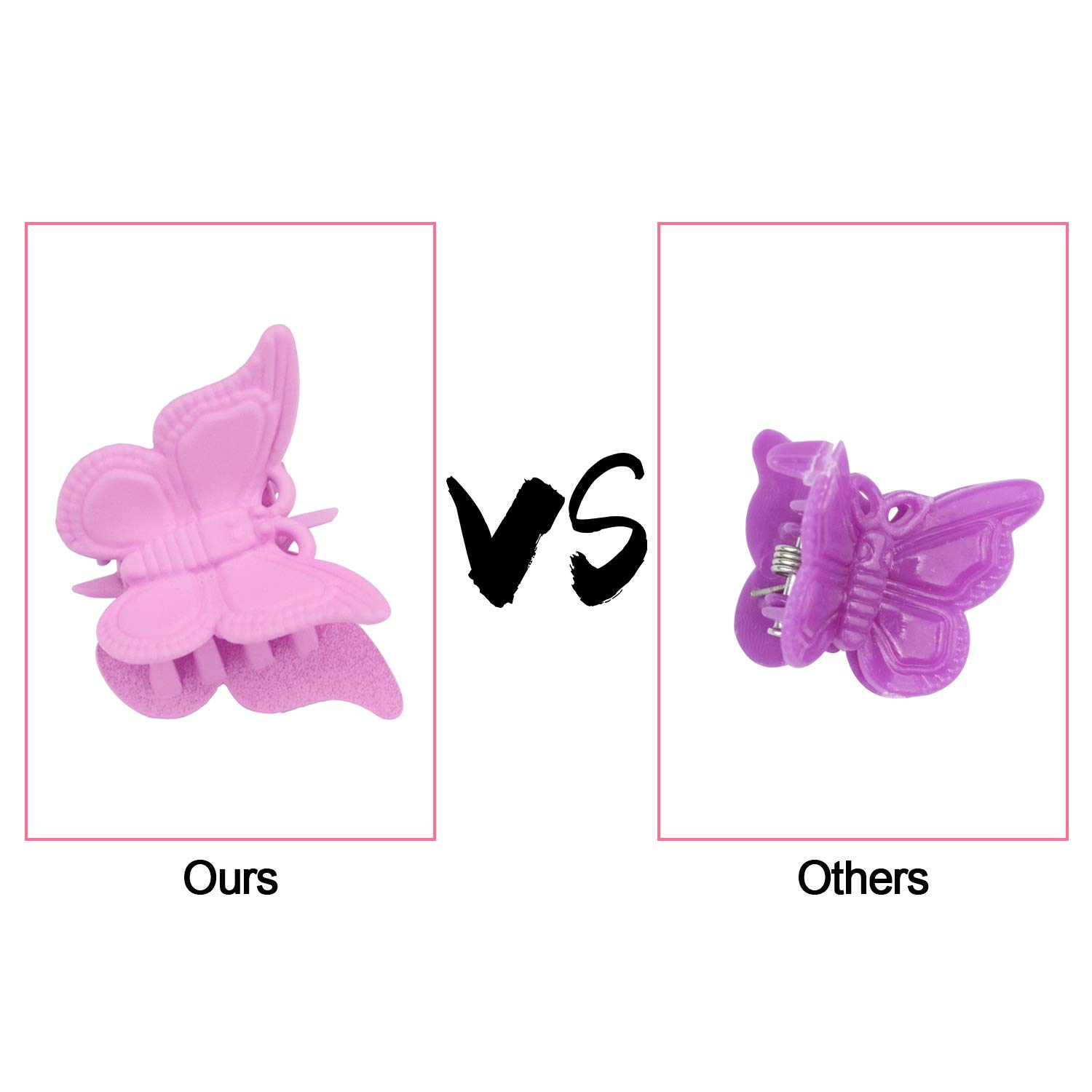 EAONE 50 Pieces Butterfly Hair Clips Mini Hair Claw Clip Jaw Clips for Girls Women with Box Package, 14 Assorted Colors : Beauty