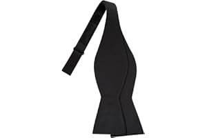 KissTies Self-Tied Satin Bow Tie Solid Tuxedo Adjustable Bowties For Adults