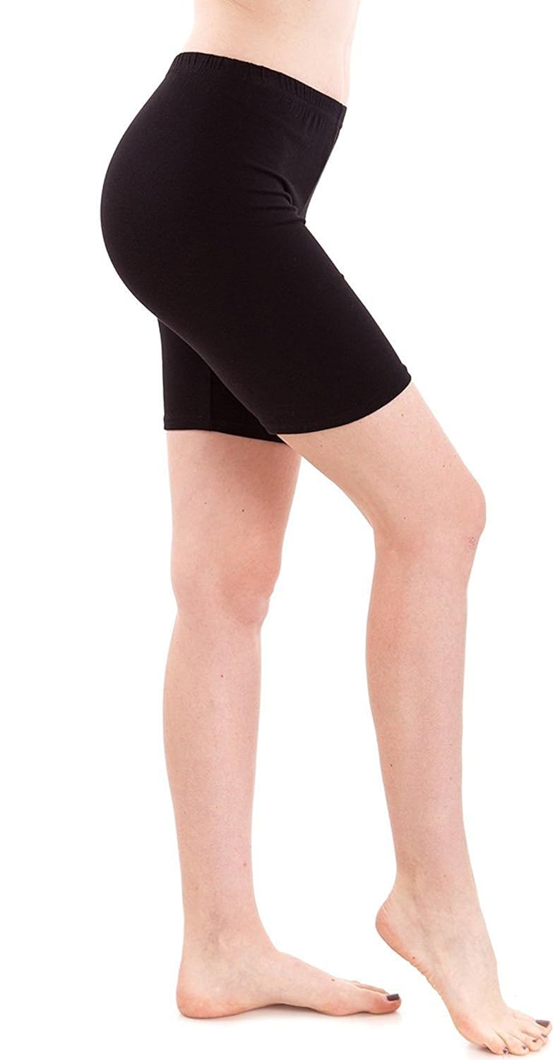 bodyform women's interlock cotton black cycling shorts
