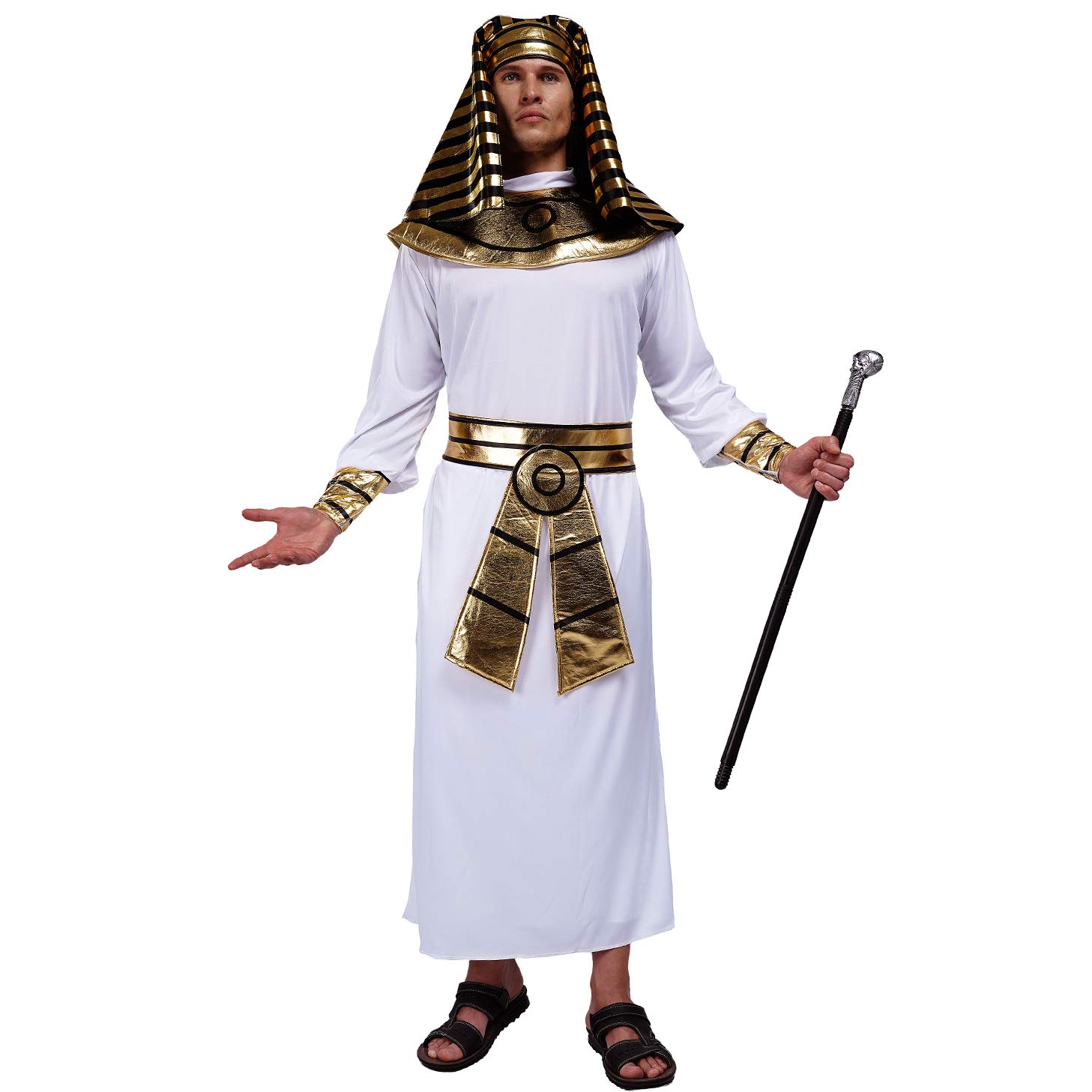 SEA HARE Men's Egyptian Pharaoh Fancy Dress Costume (White)