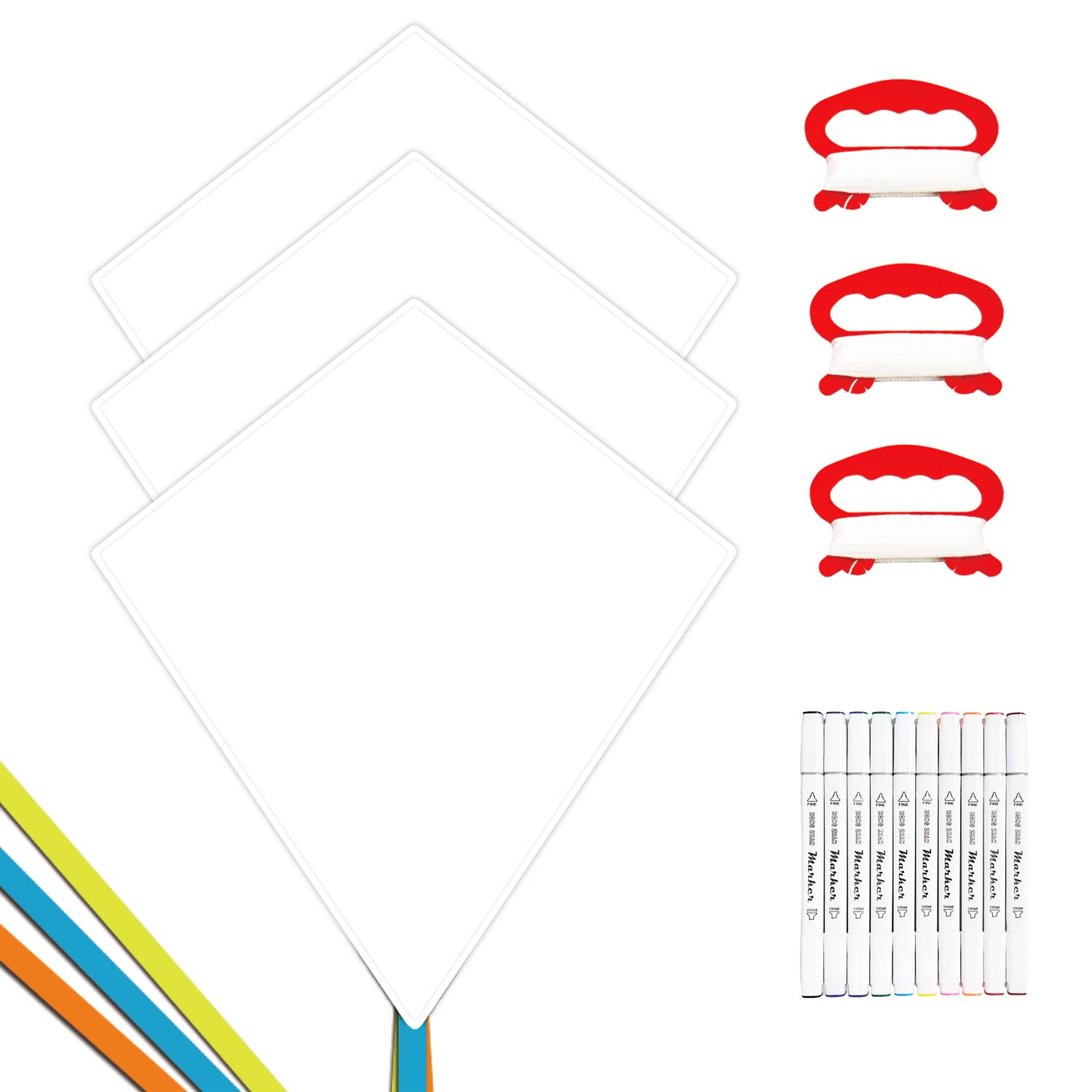 diy diamond kite for kids (White-3)