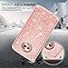 Moto G6 Case with Tempered Glass Screen Protector [2 Pack] for Girls Women, LeYi Glitter Sparkly Bling Dual Layer Hybrid Shockproof Protective Phone Case for Motorola G (6th Generation) TP Rose Gold
