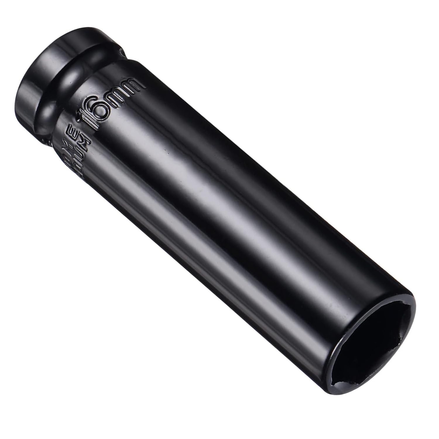 Juttzzei 1/2 Inch Drive 16mm Deep Impact Socket - Heat-Treated CR-V Steel, 78mm Length, 6-Point Metric Sizes for Car & Home Repair