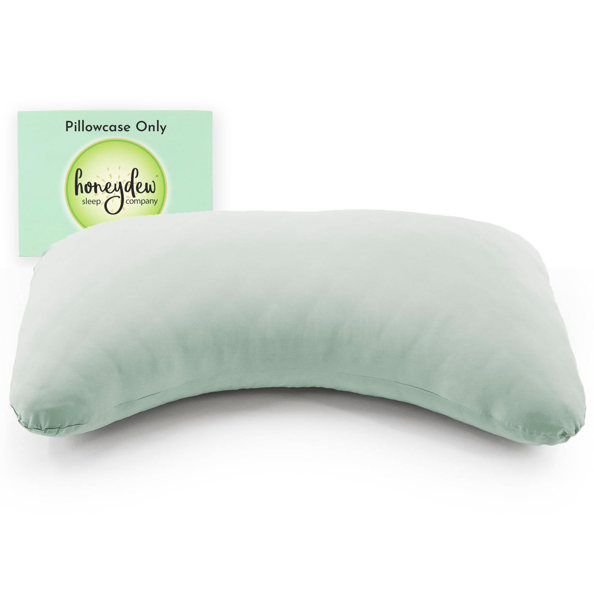 Photo 1 of *DAMAGED** Honeydew King Side Pillow Case - Fits The Scrumptious and Essence Curved Pillows for Side Sleeping - Comfortable and Soft Cooling Bamboo Fabric - King Size (Morning Mint Green)