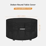 Dokon Garden Furniture Cover Waterproof Round Ø102x71cm Black view 2
