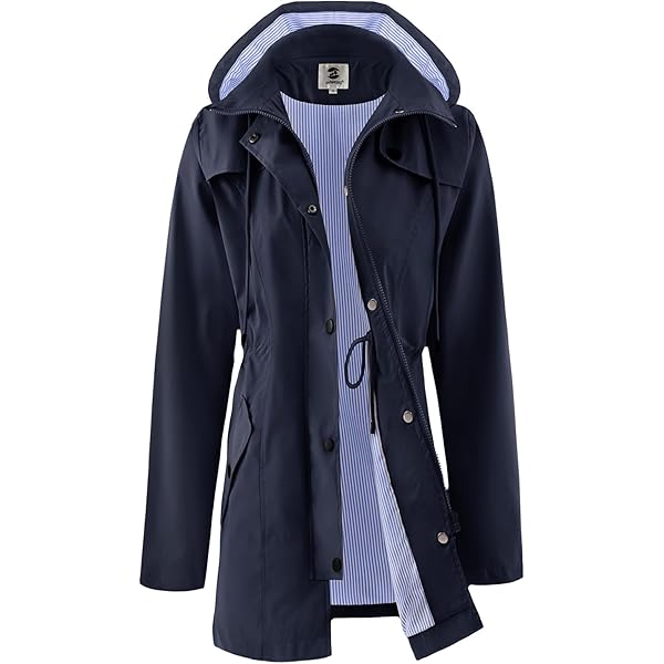 MAXDUD Men's PVC Leather Shiny Light Weighted Raincoat Black