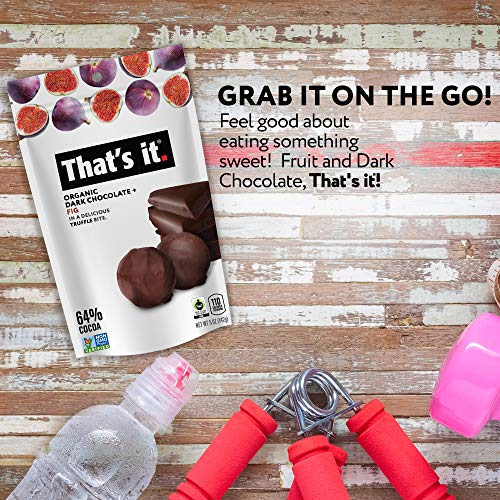 That's it. Valentines Day Gift (2 Pack)for her Organic Dark Chocolate Fig Truffles Fruit Bites 100% Plant Based Real All-Natural No Artificial Ingredients Healthy Snack Gluten Free Non-GMO - Thumbnail 5