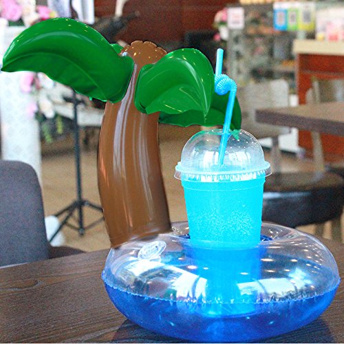 image for Feidiao Inflatable Drink Holders,9 Pack Unicorn Flamingo Plam Donut Fr