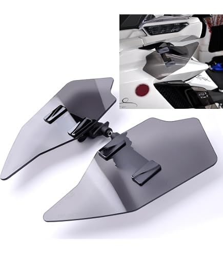 Adjustable Windshield Air Deflector For Honda Goldwing GL1800 F6B 2018-2025 - Smokey Gray Acrylic, Non-Destructive Mount
