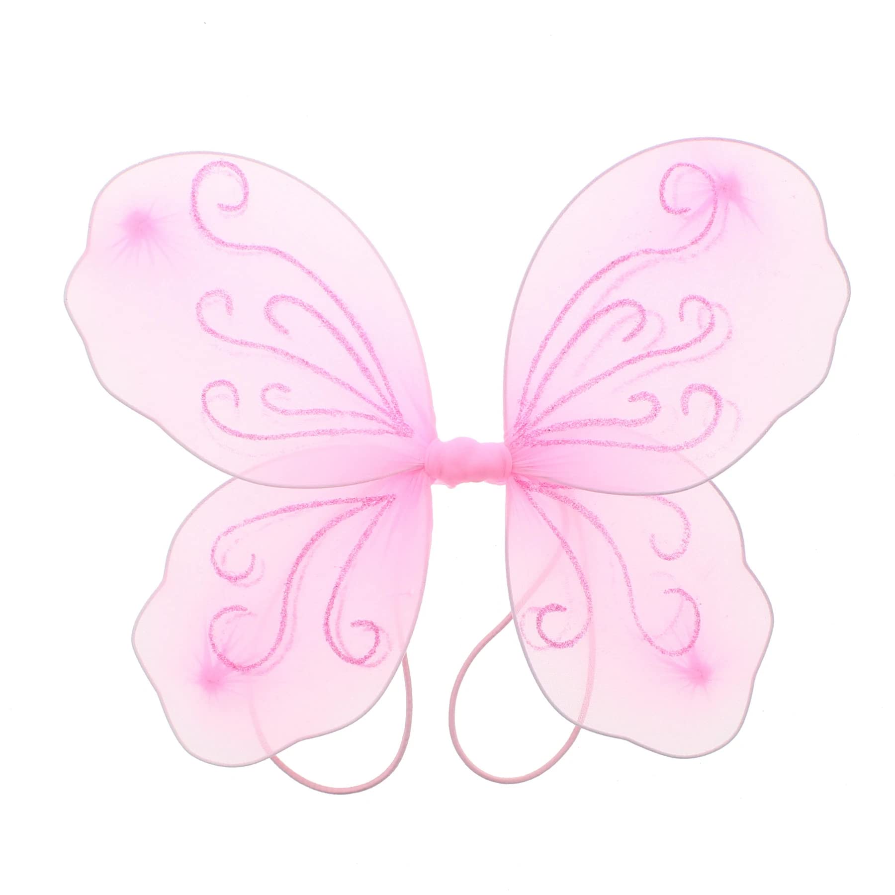 Topkids Accessories Wings Fairy Butterfly Pixie Tinkerbell Fancy Dress Outfit Girls Dressing Up Costume Baby Toddler Kids Childs Small Tiny Mini Toy Angel Fairywings (Light Pink)