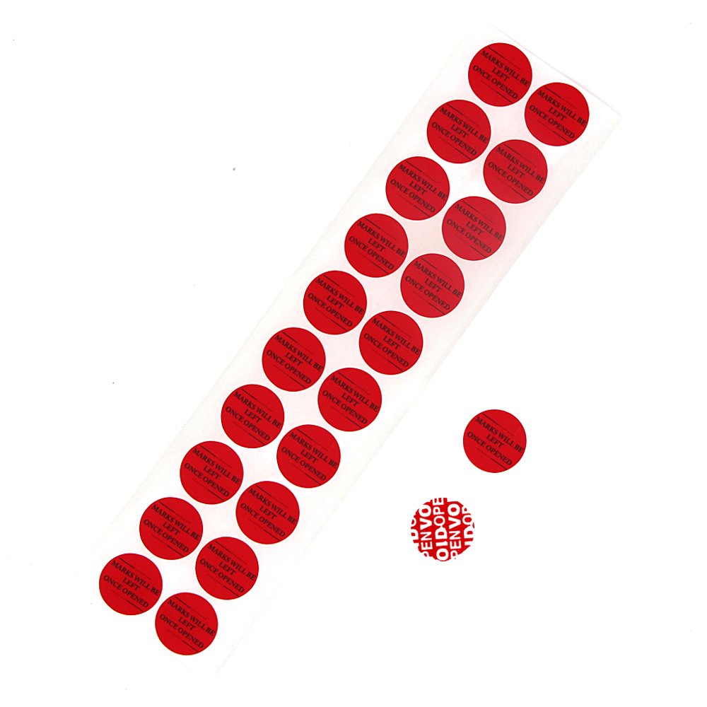 200pcs Tamper Evident Security Tape Stickers Resistant Safety Prevent Opened Warranty Void Labels Seals(Diameter 2.5cm Mark in The Item Red) — image 1