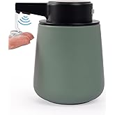 INGOFIN Automatic Soap Dispenser Touchless, Ceramic Auto Liquid Rechargeable Hand Soap Dispenser, Smart Electric Dispenser for Bathroom and Kitchen, Motion Sensor Hands-Free Soap Pump, Green