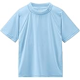 Boy's UPF 50+ Rash Guard Swim Shirts Short Sleeve Sun Protection SPF Fishing Surfing Water Beach Shirts Quick Dry