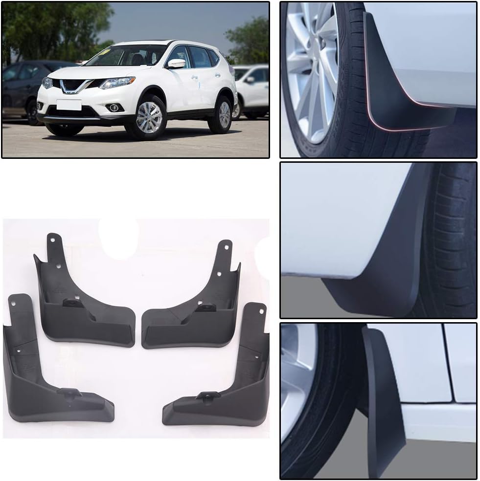 DBL 4Pcs Car Mud Flaps Mudguard for Nissan X-Trail 2014-2017 Fender Splash Guards Black