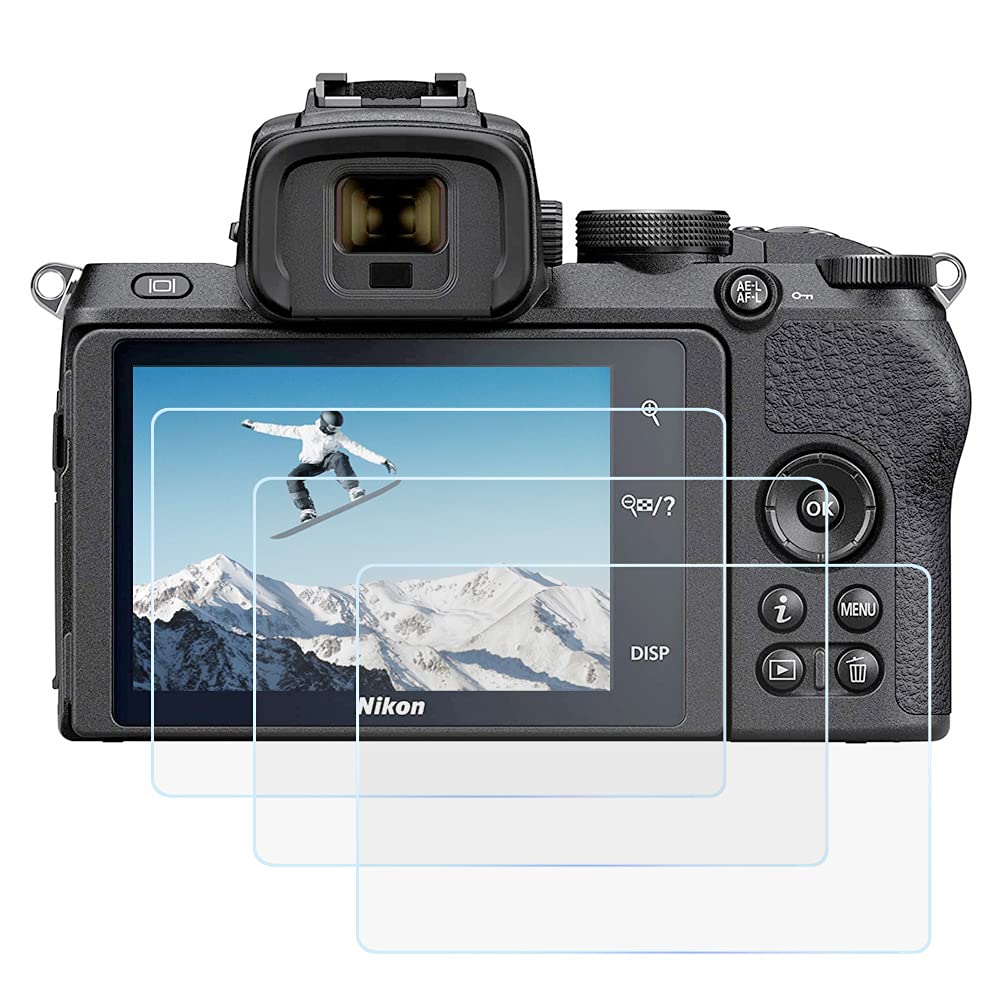 Fire Rock Z50 Camera Screen Protector for Nikon Z50 Z 50 z50 Digital Camera [3 Pack], Tempered Optical Glass Anti-Scratch Bubble Free Screen Film for Nikon z50 z 50