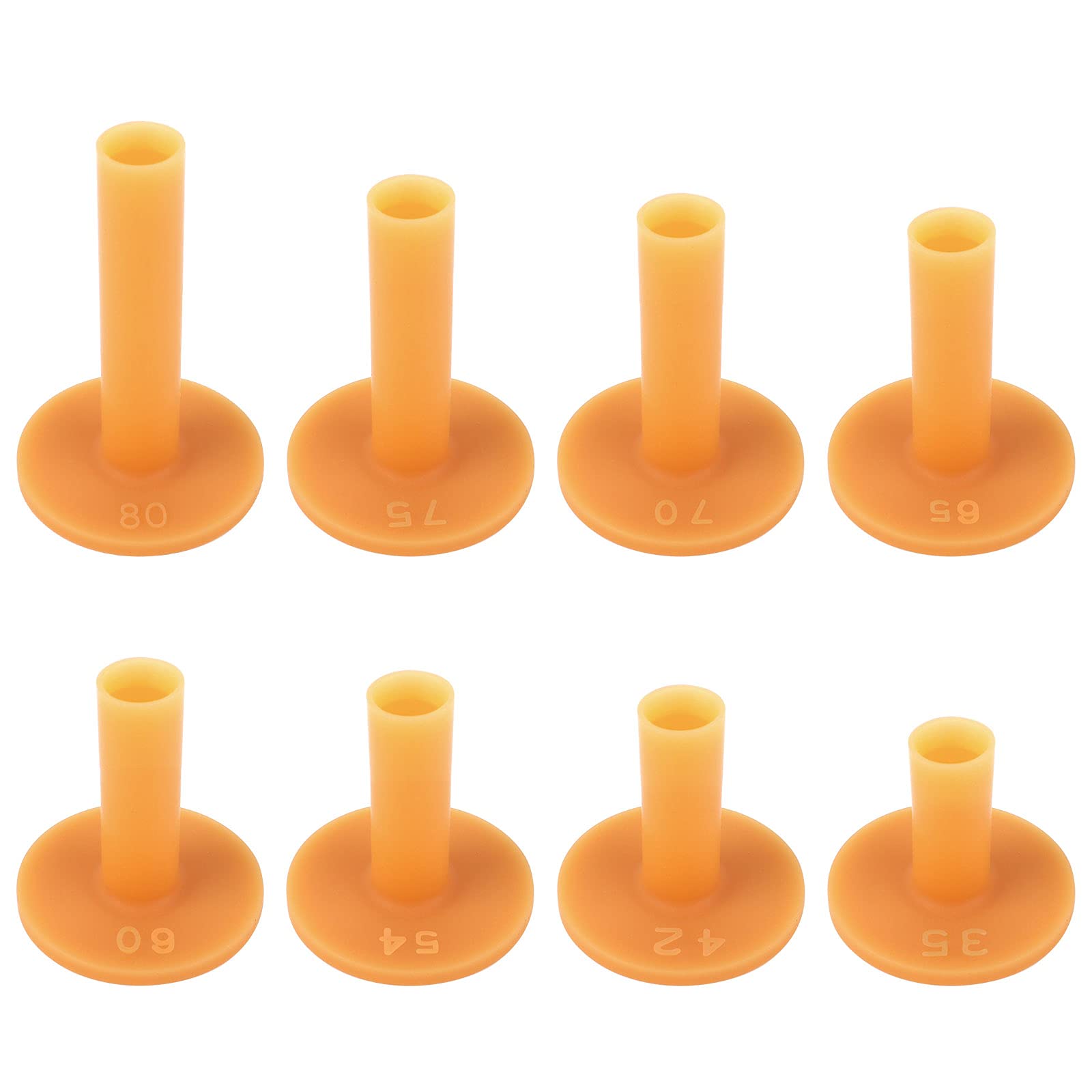 Haisheng 8Pcs Rubber Golf Tees for Mats, 8 Sizes Driving Range Tees Golf Practicing Castle Tees Rubber Tee Holders Golf Tees for Driving Range Mats Outdoor Hitting Swing Training