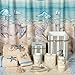 Zenna Home Shower Curtain Hooks Seaside Serenity Bath Accessories, Off-White