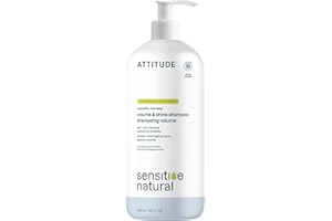 ATTITUDE Extra Gentle Hair Shampoo for Sensitive Dry Scalp, Made in Canada, EWG Verified, Soothing Oat, For Thin Hair, Vegan 