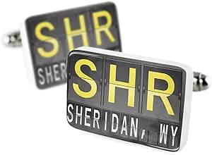 Gemelos SHR Airport Código para Sheridan, WY porcelana cerámica