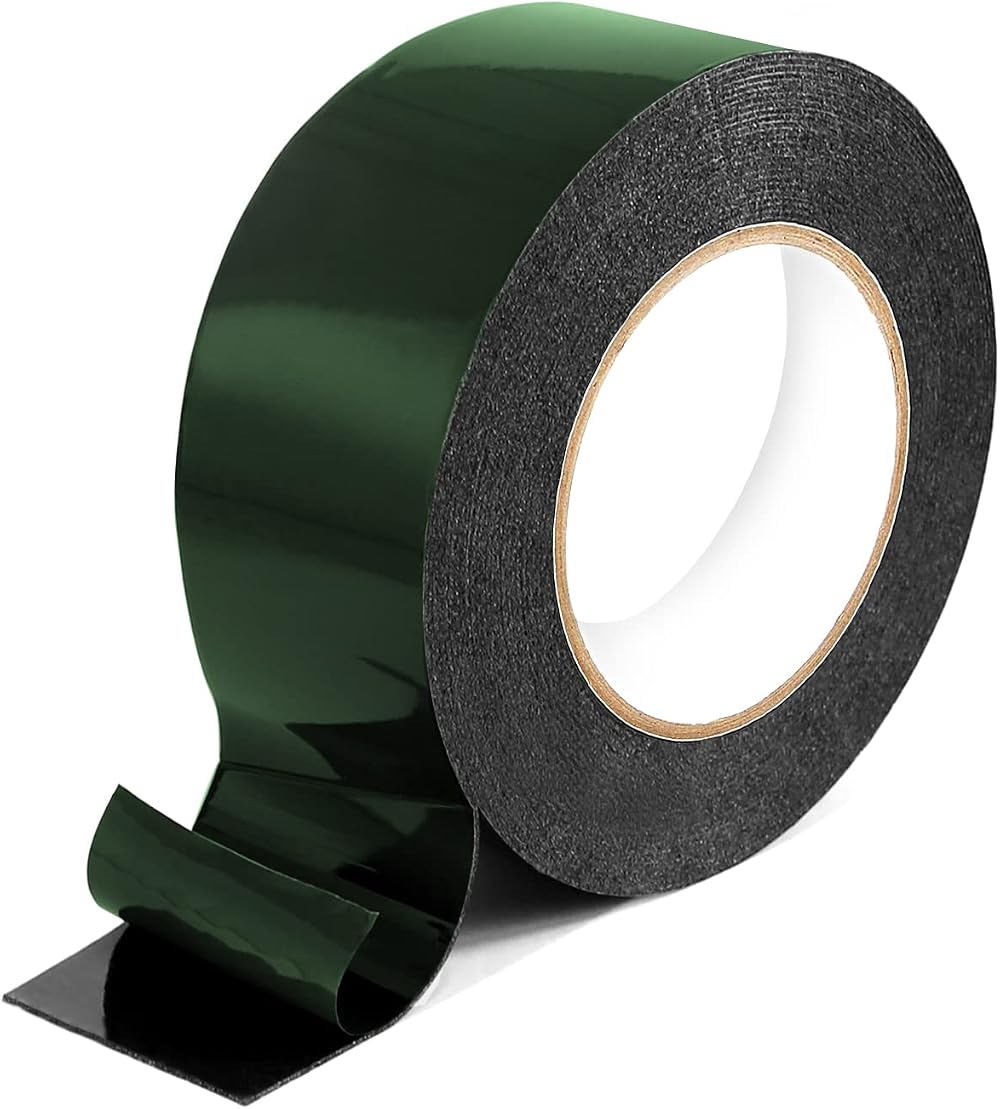 Xrkuu Double Sided Foam Tape 50mm x 10m Heavy Duty Black Mounting Tape