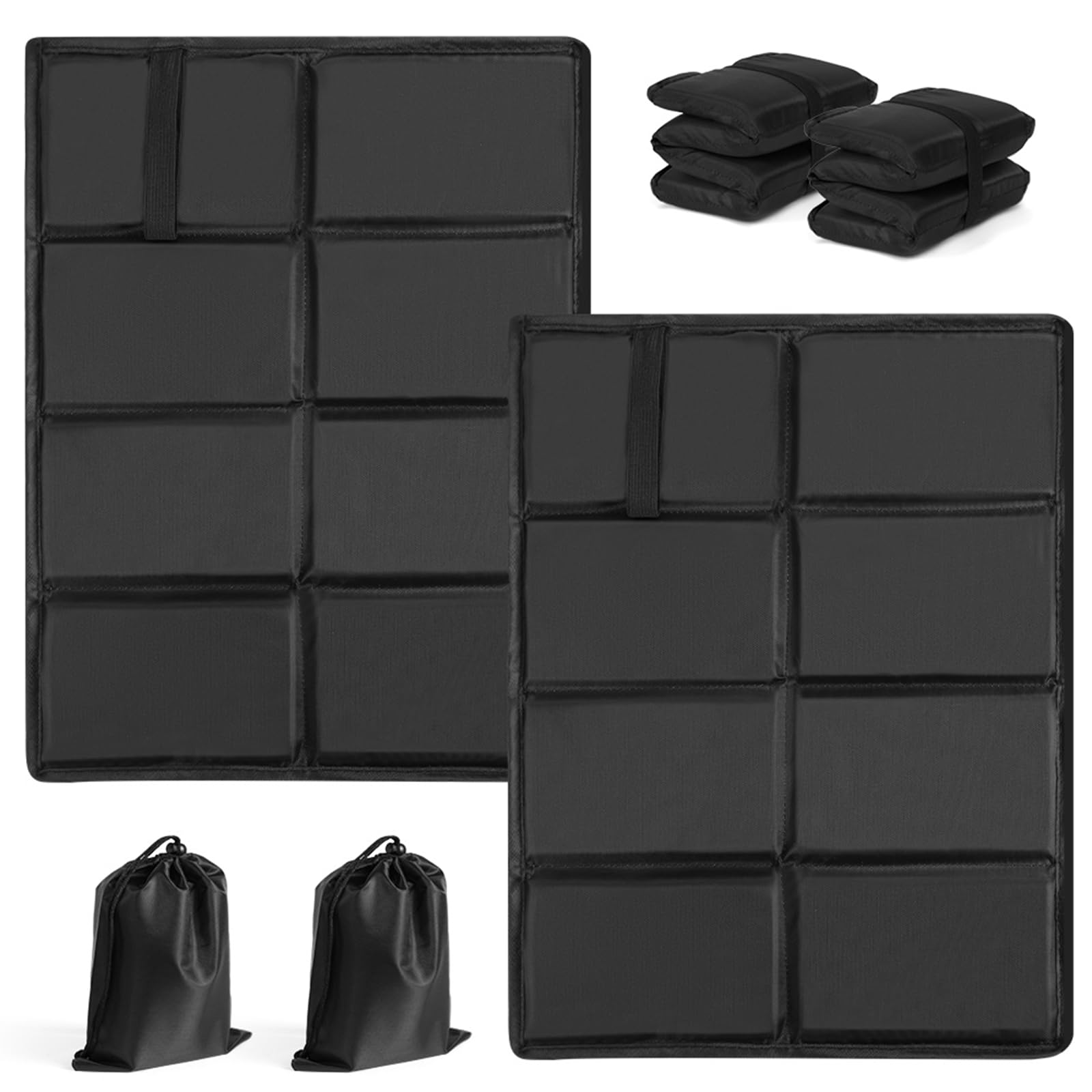 flintronic Folding Seat Mat, 2 Packs Waterproof Oxford Cloth Seat Mat, Thermally Insulated Portable Seat Mat, Moistureproof Seat Cushion for Outdoor Camping Park Beach Traveling
