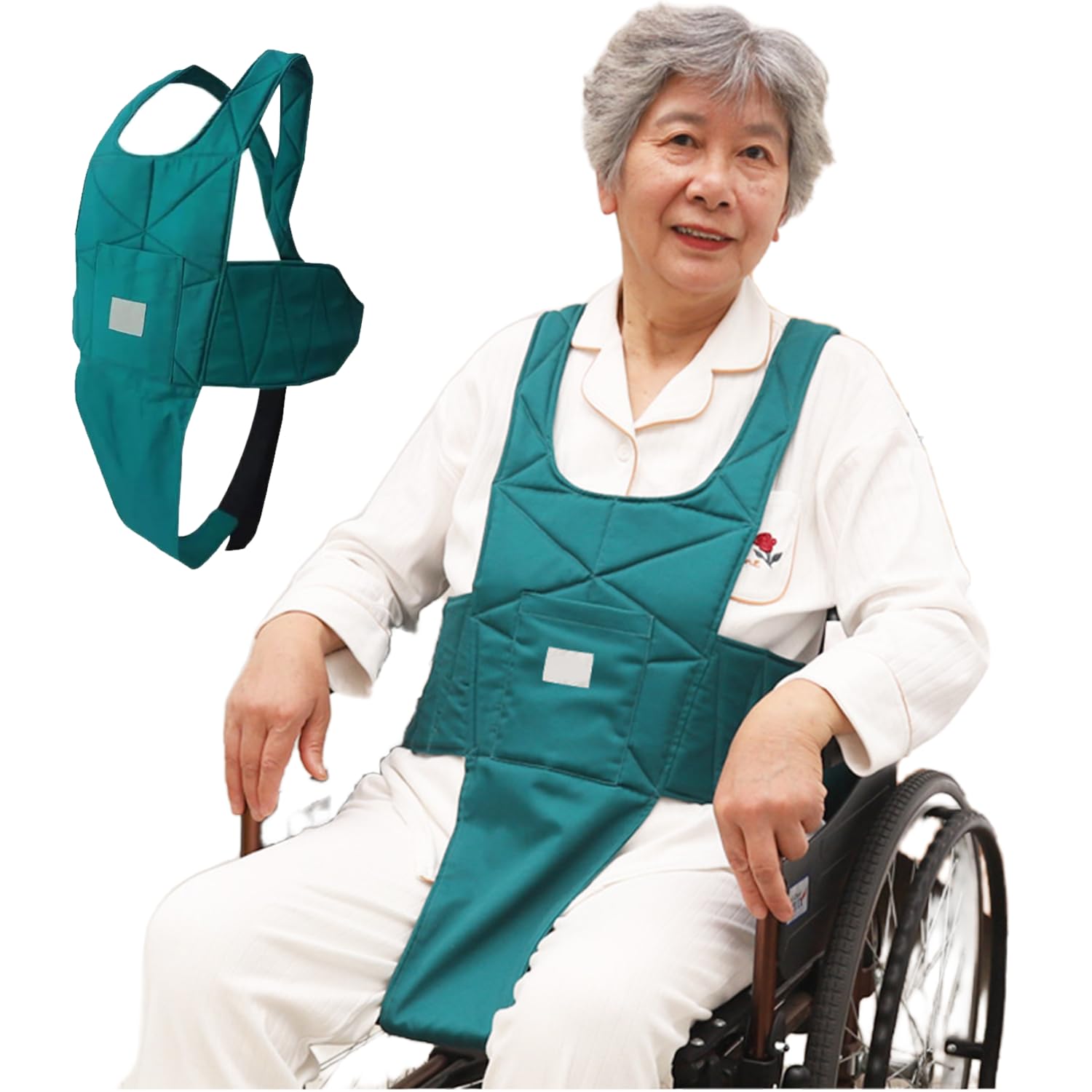 Photo 1 of Anti-Fall Wheelchair Seat Belt - Wheelchair Safety Belt Medical Restraint Straps with Anti-Slip Harness, Universal Seating Accessory Suitable for Adults, for Nursing Paralyzed Patients and Disabled