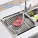 Roll up Dish Drying Rack Foldable Stainless Steel Multi-purpose Durable Kitchen Sink Drainer