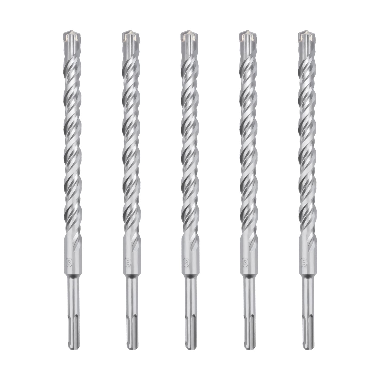 hsawbit 5PCS Masonry Drill Bits Set with SDS Plus Shank, 18mm x 260mm Hammer Drill Masonry Drills Tungsten Carbide Tip for Concrete, Brick, Cement Walls, Stone