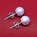 HXZZ Fine Jewelry Gifts for Women Akoya Round White Seawater Cultured Pearl Sterling Silver Stud Earrings 7-7.5mm