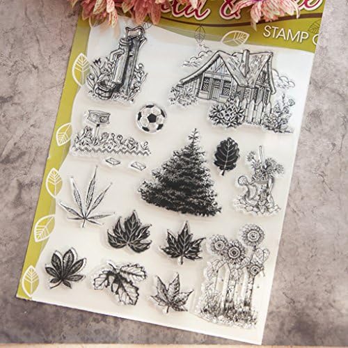 Numkuda Clear Stamp Silicone Seal DIY for Scrapbook Diary Album Photo T1188 Plants House