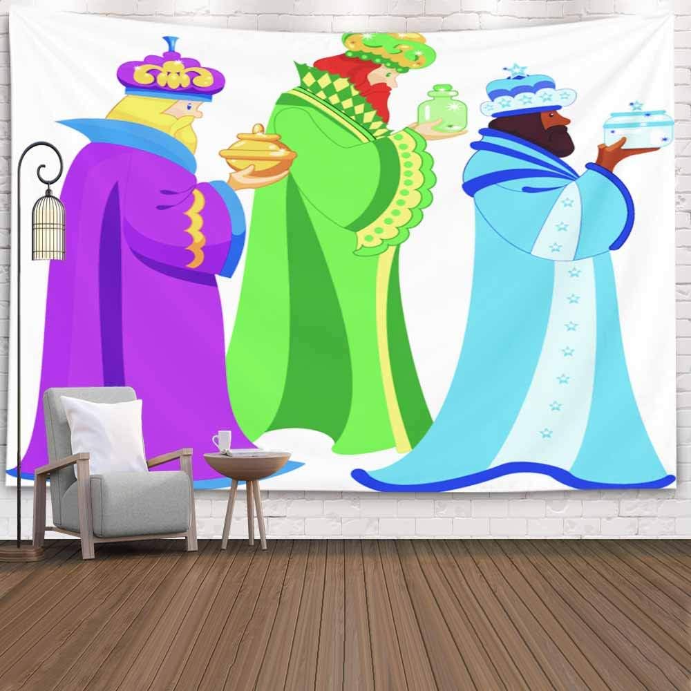 Pamime Wall Hanging Decorations,Emvency Tapestry Three Wise Men Hanging Wall Art,80X60 Inches（200X150Cm） Inhouse,Tapestry for Women