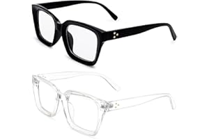 COASION Classic Non-prescription Clear Lens Eyeglasses for Women Thick Square Frame Eyewear