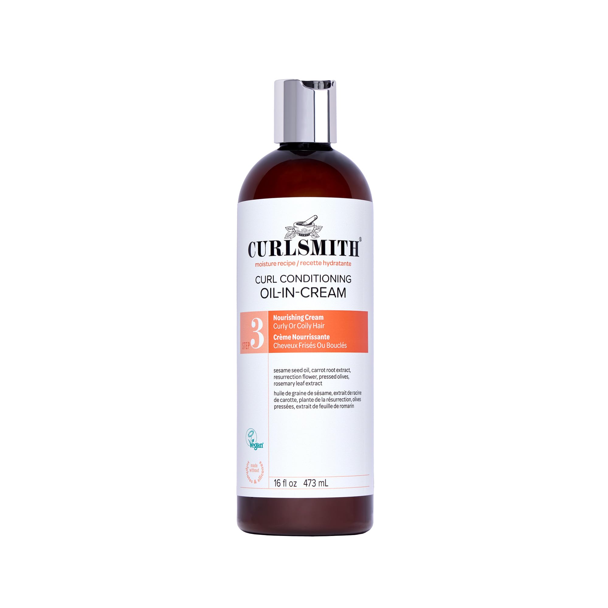 CURLSMITH Curl Conditioning Oil-in-Cream - Leave-In for Thick Curly Hair, Deep Moisture Curl Conditioner, For All Types, Vegan & Cruelty Free (16 oz) Image CURLSMITH Curl Conditioning Oil-in-Cream - Leave-In for Thick Curly Hair, Deep Moisture Curl Conditioner, For All Types, Vegan & Cruelty Free (16 oz) Image
