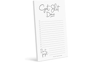 Bliss Collections To Do List Notepad, Get Stuff Done, Magnetic Weekly and Daily Planner for Organizing and Tracking Grocery Lists, Appointments, Reminders, Priorities and Notes, 4.5"x7.5" (50 Sheets)