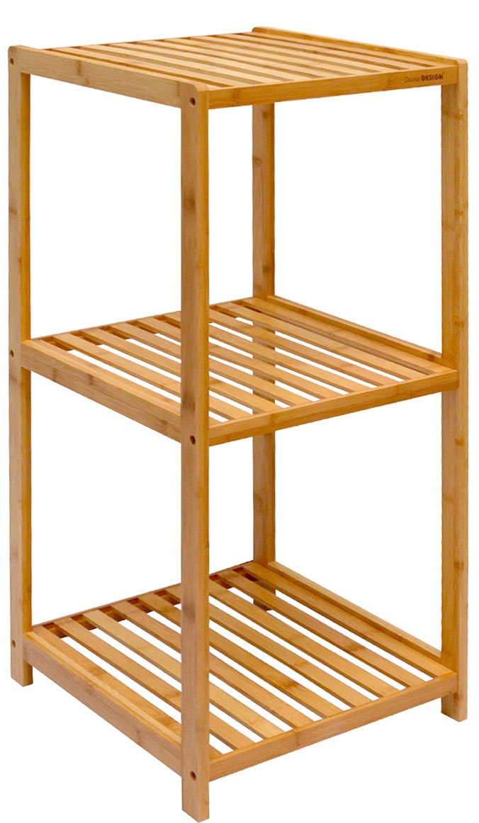 DuneDesign Estantería de madera 38x39,5x83cm 3 anaqueles mueble abierto