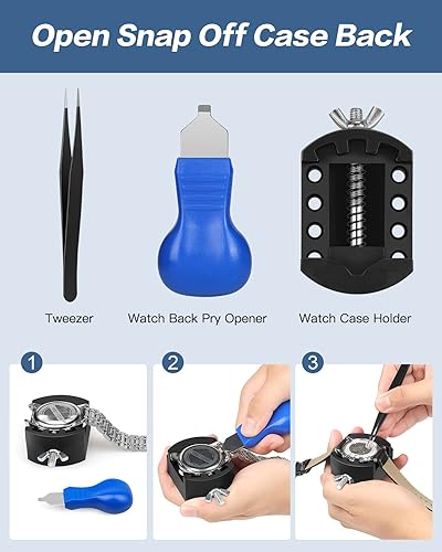 Vastar Watch Repair Kit with Screwdriver, Wrench, Case Opener