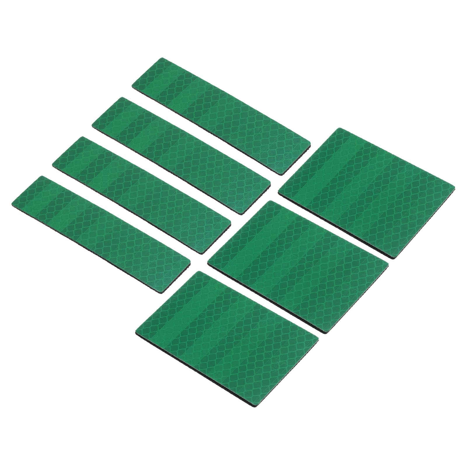 PATIKIL Reflective Patch 1"x4" 2"x3", 7 Pcs Hook & Loop Fastener Safety Appliques for Night Sportsperson Worker Hiker, Green