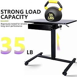 CLATINA Mobile Laptop Standing Desk, Height