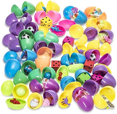 35 Toy Filled Easter Eggs. Eggs Measure 2.5 Inches Filled With Easter Toys And More… Great for School Easter Egg Hunt