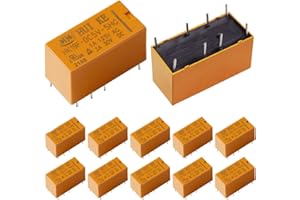 ABXLNIU 12Pcs DPDT Relay DC 5V Coil 8 Pin 2NO 2NC Mini PCB Power Relays HK19F-5V
