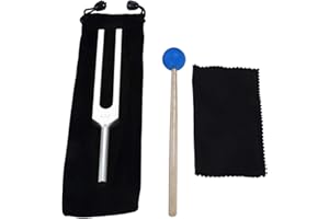 ETERMETA 432Hz Tuning Fork for Healing with Silicone Hammer, Storage Bag and Cleaning Cloth, Perfect for Stress Relief, Chakr