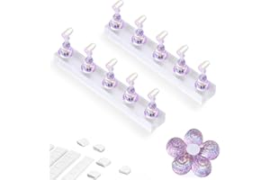 Etercycle Nail Stand Acrylic Nail Art Display Stand Practice Nail Holder for Painting Nails Magnetic Practice Stands with Reusable Putty(Purple)