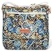Malirona Women 's Durable Floral Crossbody Bag Canvas Messenger Handbag Multi Pocket Travel Satchel Purse (Black Flower)