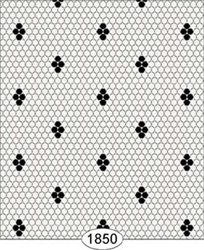 Amazon Com Dollhouse Wallpaper Old World Tile Penny Rounds Wall